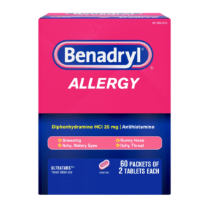 benadryl allergy tablets 60/pc