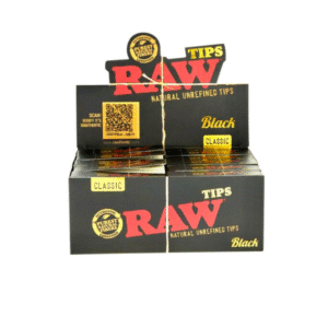 raw tips book black 50ct