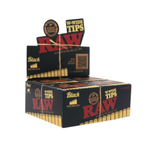 raw tips pre rolled black 18ct